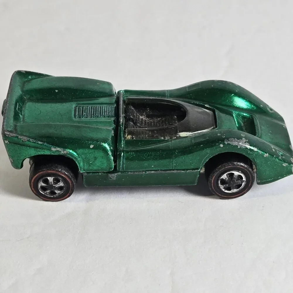 Vintage Hot Wheels Redline 1969 McLaren M6A Spectraflame Green USA Mattel